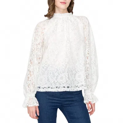 Love Wednesday Vintage Floral Lace Blouse In White