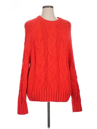 Pre-owned Love, Whit By Whitney Port Pullover Sweater In Red