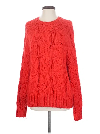 Pre-owned Love, Whit By Whitney Port Pullover Sweater In Red