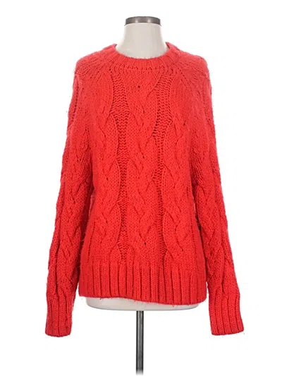 Pre-owned Love, Whit By Whitney Port Pullover Sweater In Red