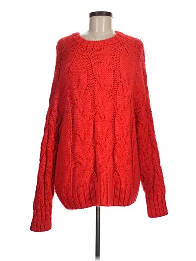 Pre-owned Love, Whit By Whitney Port Pullover Sweater In Red