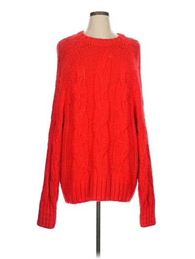 Pre-owned Love, Whit By Whitney Port Pullover Sweater In Red