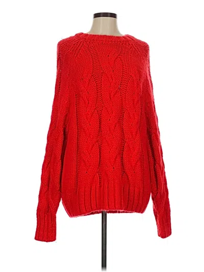 Pre-owned Love, Whit By Whitney Port Pullover Sweater In Red