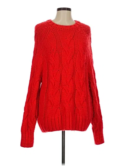 Pre-owned Love, Whit By Whitney Port Pullover Sweater In Red