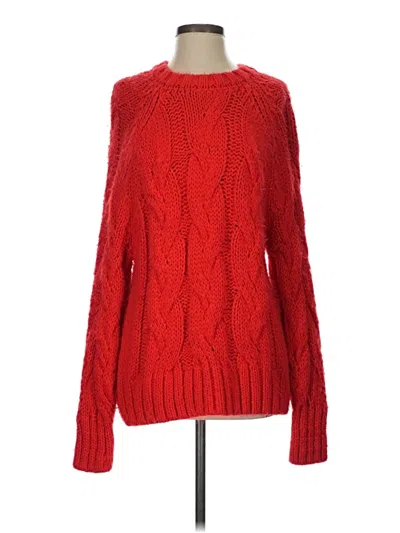Pre-owned Love, Whit By Whitney Port Pullover Sweater In Red