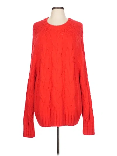Pre-owned Love, Whit By Whitney Port Pullover Sweater In Red