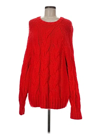 Pre-owned Love, Whit By Whitney Port Pullover Sweater In Red