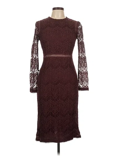 Pre-owned Love X Design Cocktail Dress In Burgundy