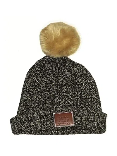 Pre-owned Love Your Melon Beanie Hat In Black