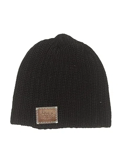 Pre-owned Love Your Melon Beanie Hat In Black