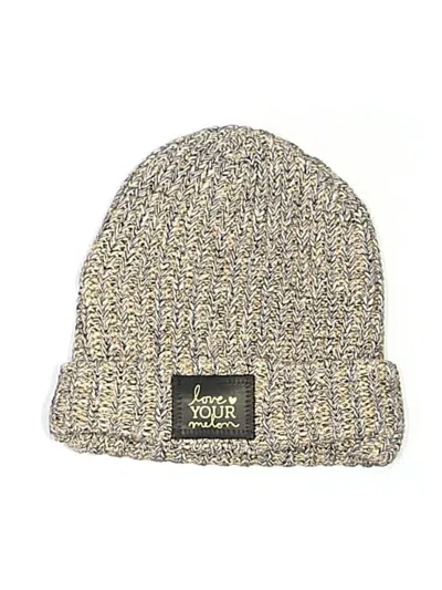 Pre-owned Love Your Melon Beanie Hat In Gold