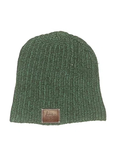 Pre-owned Love Your Melon Beanie Hat In Green
