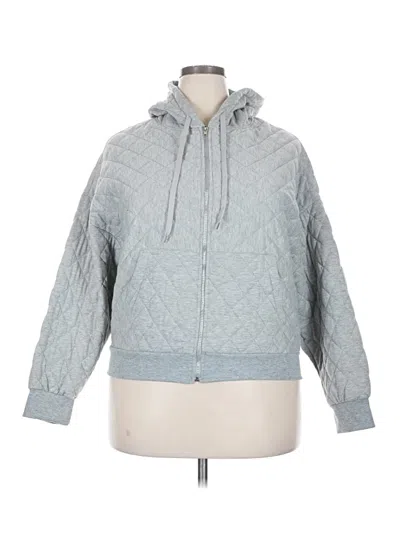 Pre-owned Love Zip Up Hoodie In Gray