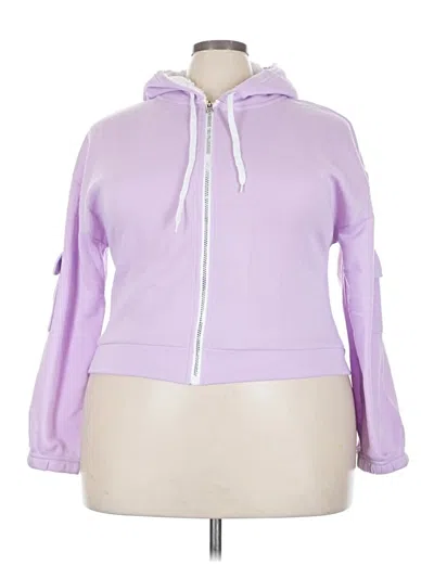 Pre-owned Love Zip Up Hoodie In Purple