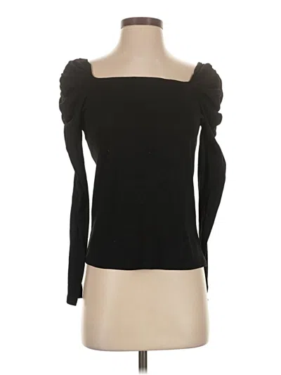 Pre-owned Love...ady Long Sleeve Top Black Sweetheart Neckline Tops
