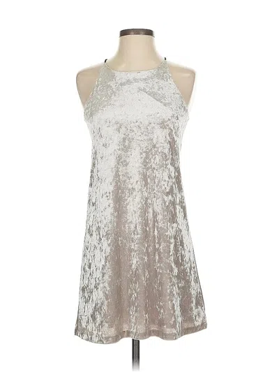 Pre-owned Love...ady Sleeveless Top Silver Halter Neckline Tops