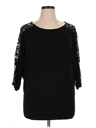 Pre-owned Loveappella 3/4 Sleeve T-shirt In Black