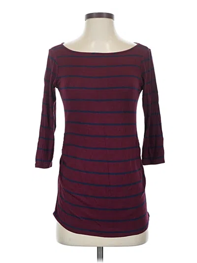 Pre-owned Loveappella 3/4 Sleeve T-shirt In Burgundy