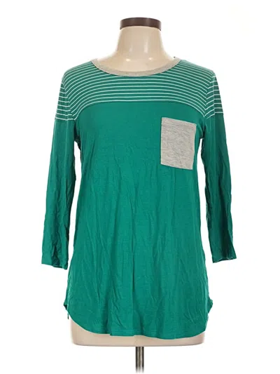 Pre-owned Loveappella 3/4 Sleeve T-shirt In Green