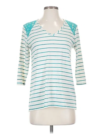Pre-owned Loveappella 3/4 Sleeve T-shirt In Teal