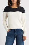 Loveappella Block Crewneck Top In Multi