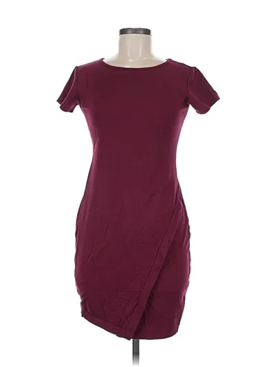 Pre-owned Loveappella Casual Dress In Burgundy