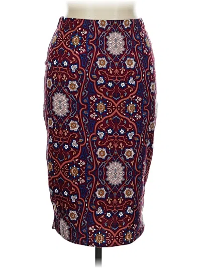 Pre-owned Loveappella Casual Skirt In Burgundy