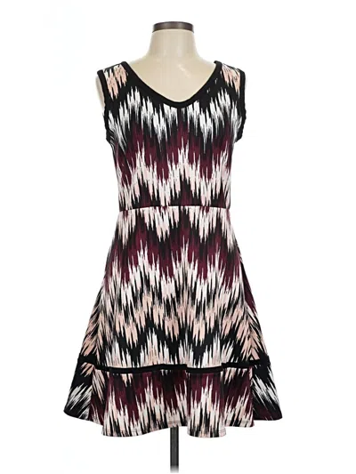 Pre-owned Loveappella Cocktail Dress In Burgundy