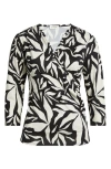 Loveappella Faux Wrap Top In Multi