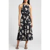 LOVEAPPELLA LOVEAPPELLA FLORAL PRINT SLEEVELESS MAXI DRESS