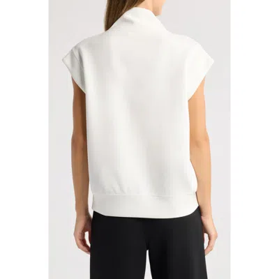 Loveappella Half Zip Sweater Vest In Cream