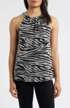 Loveappella Halter Top In Animal Print