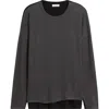Loveappella High-low Tunic Top In Black