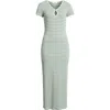 Loveappella Keyhole Midi Dress In Green