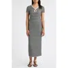 Loveappella Keyhole Midi Dress In Multi