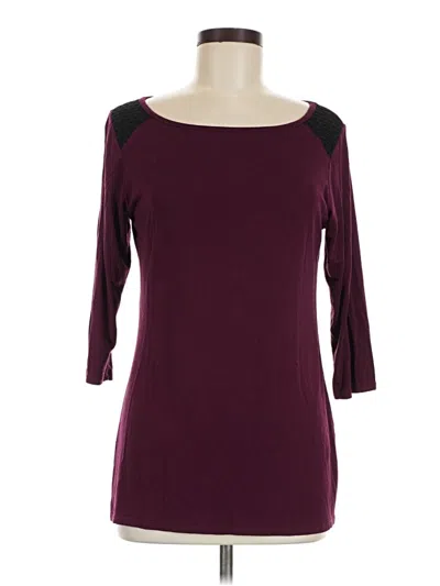 Pre-owned Loveappella Long Sleeve T-shirt In Burgundy