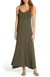Loveappella Maxi Dress In Dark Olive