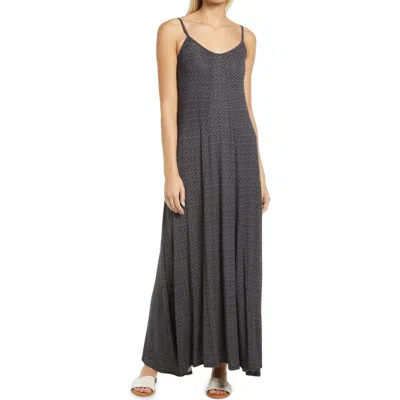 Loveappella Print Godet Maxi Dress In Multi