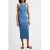 Loveappella Racer Tank Midi Dress In Blue