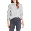 Loveappella Raglan Sleeve Knit Top In Ivory/h Gray