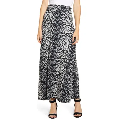 Loveappella Roll Top Maxi Skirt In Gray/black