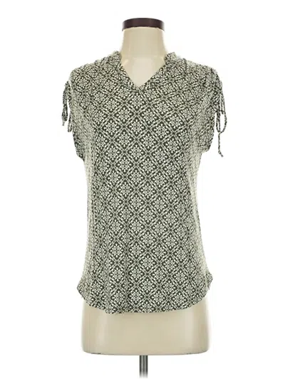 Pre-owned Loveappella Short Sleeve Blouse In Green