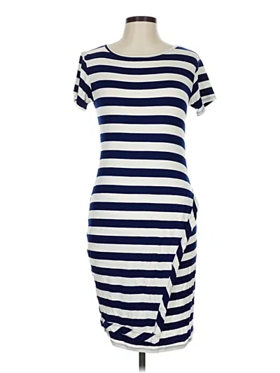 Pre-owned Loveappella Short Sleeve Top Blue Boatneck Tops