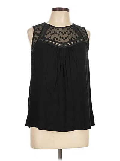 Pre-owned Loveappella Sleeveless Blouse In Black