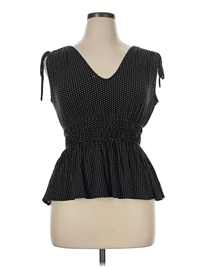 Pre-owned Loveappella Sleeveless Blouse In Black