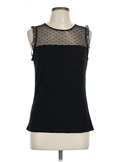 Pre-owned Loveappella Sleeveless Top Black Halter Neckline Tops