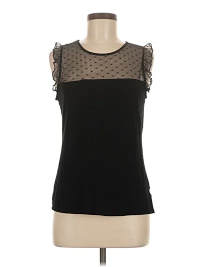 Pre-owned Loveappella Sleeveless Top Black Sweetheart Neckline Tops