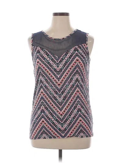 Pre-owned Loveappella Sleeveless Top Blue Halter Neckline Tops