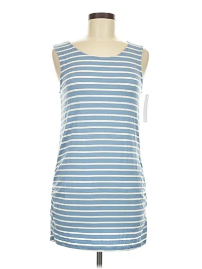 Pre-owned Loveappella Sleeveless Top Blue Scoop Neck Tops