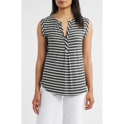 Loveappella Sleeveless Top In Gray